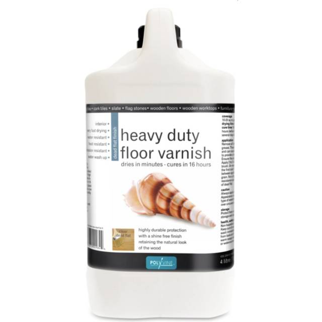 Polyvine - Heavy Duty Floor Varnish Dead Flat 4L