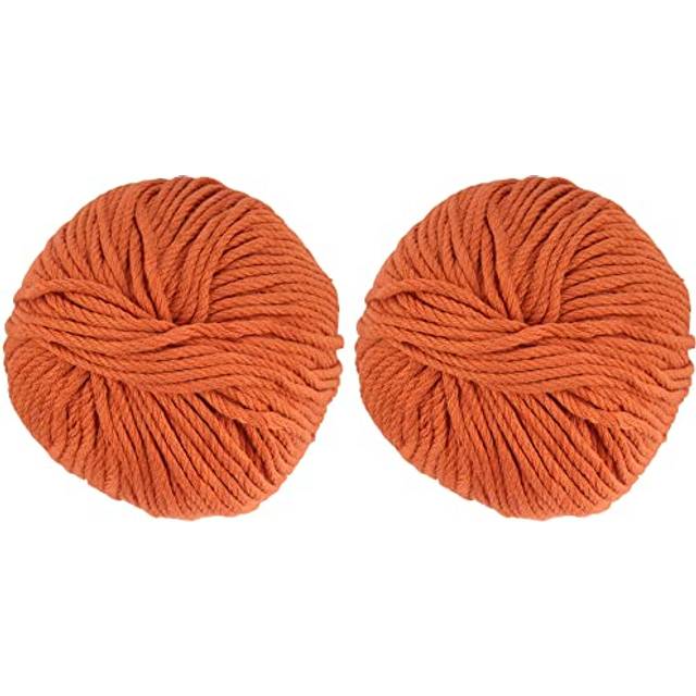 JubileeYarn Bamboo Cotton Chunky Yarn - 100g/Ball - Burnt Orange - 2 Balls