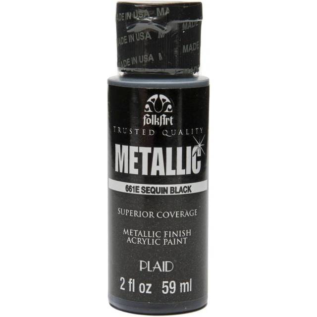 Sequin Black Metallic FolkArt- 2oz