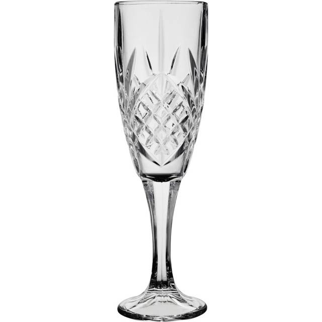Interiors by PH Beaufort Set Of 4 Crystal Champagne Flutes Glasses, Clear