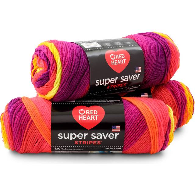 RED HEART Super Saver 3-Pack yarn  FRUITY STRIPE 3 Pack