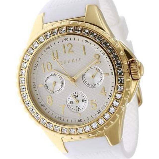 Esprit Ladies Benicia Gold Watch with Stones and Day Date dial