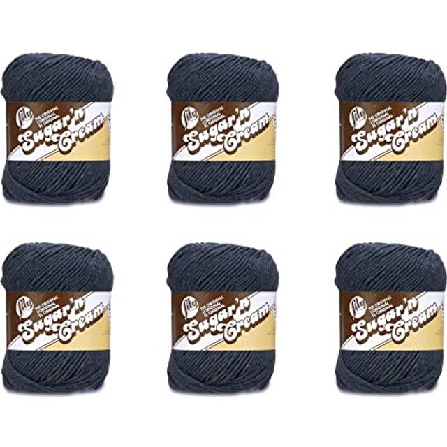 Lily Sugar'N Cream Super Size Indigo Yarn - 6 Pack of 113g/4oz - Cotton - 4 Medium (Worsted) - 200 Yards - Knitting/Crochet