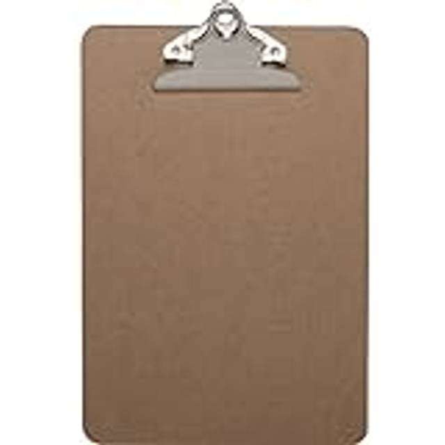 Business Source 16506 Clipboard  w/ Standard Metal Clip  6-Inch x9-Inch   Brown