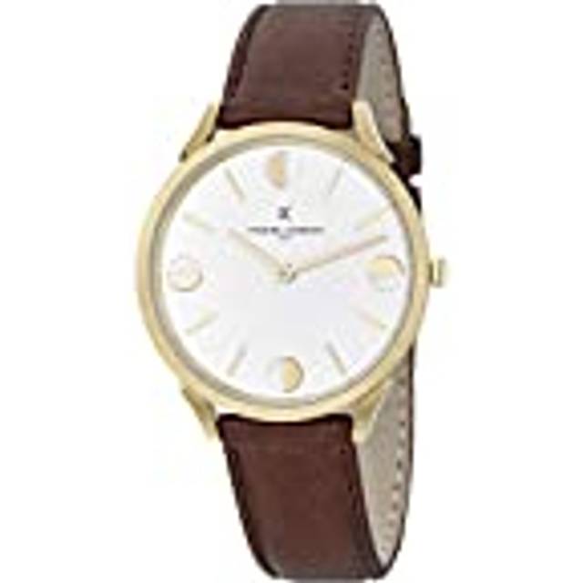 Pierre Cardin Pigalle Half Moon Unisex's Brown Watch CPI.2012 Leather - One Size