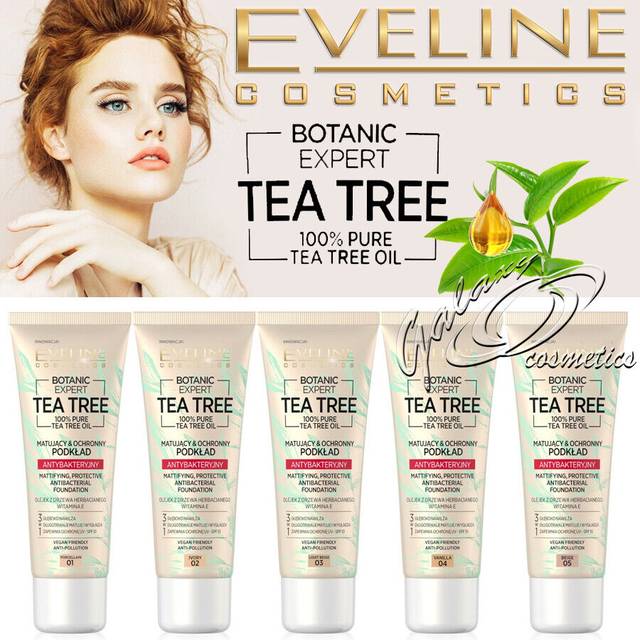 Eveline Botanic Expert Matte Finish Foundation with Antibacterial Properties, 05 Beige Shade, 30ml