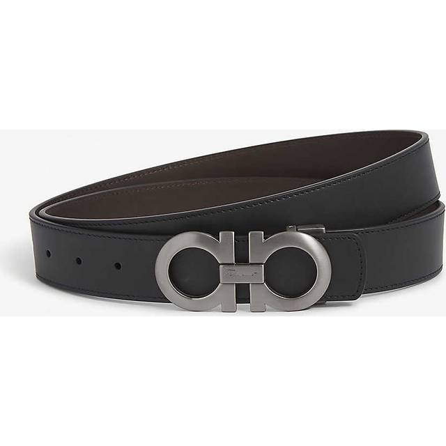 Ferragamo 'Gancini' Reversible Belt - Black   - 110