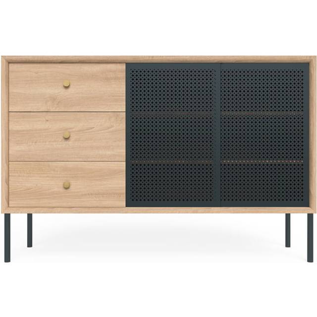 Hartô - Buffet Gabin - Bois naturel - Métal perforé