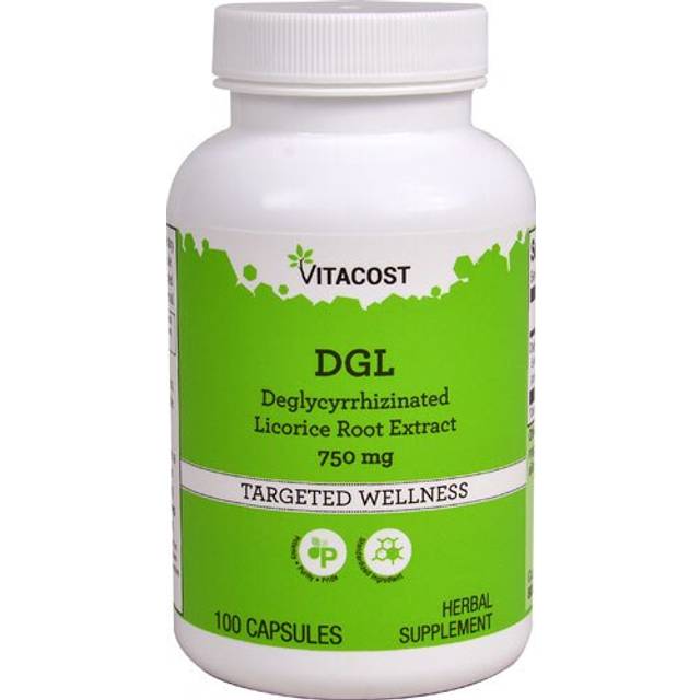 Vitacost DGL Deglycyrrhizinated Licorice Root Extract 750 mg - 100 Capsules