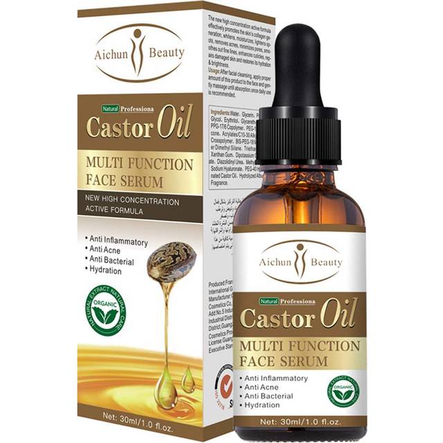 AICHUN BEAUTY Argan Castor Jojoba Tea Tree Oil Multi Function Face Serum Natural Repair Moisturizing Blemish 30ml (CASTOR OIL)