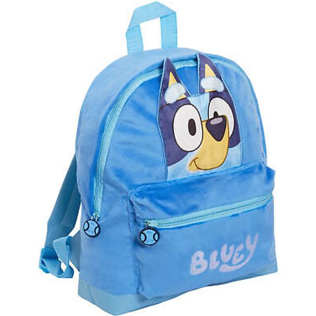 (One Size) Bluey Backpack Kids School Bag Boys Girls 3D Plush Travel Cushion Lunch Book Bag
