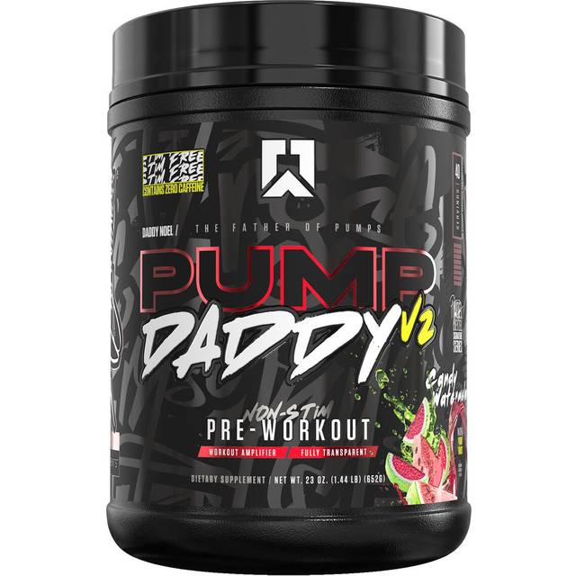 RYSE Supplements Pump Daddy V2 Stimfri PWO 652g Candy Watermelon - Svart/Röd