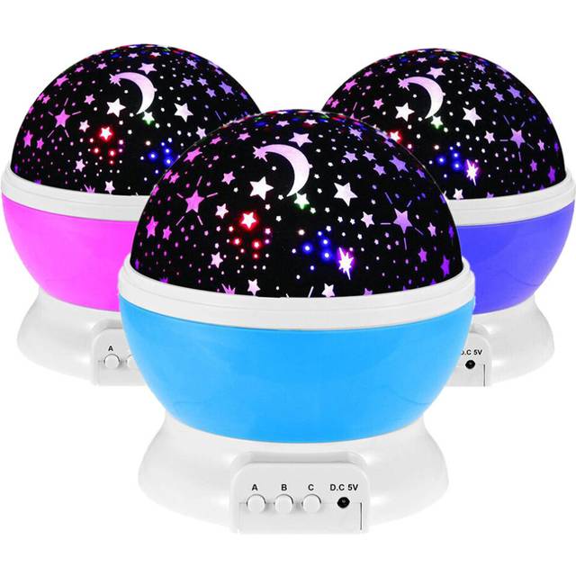 (Purple) Galaxy Projector Starry Sky Rotating LED Night Light Planetarium Children Bedroom Star Night Lights Moon Light Kids Gift Lamp