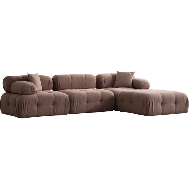 Hanah Home - Hörnsoffa Puca 4-sits - Brun - Divansoffor - Från Homeroom