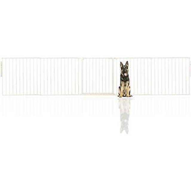 (White, Upto 360cm (70cm Tall)) Bettacare Multi Panel Metal Pet Barrier