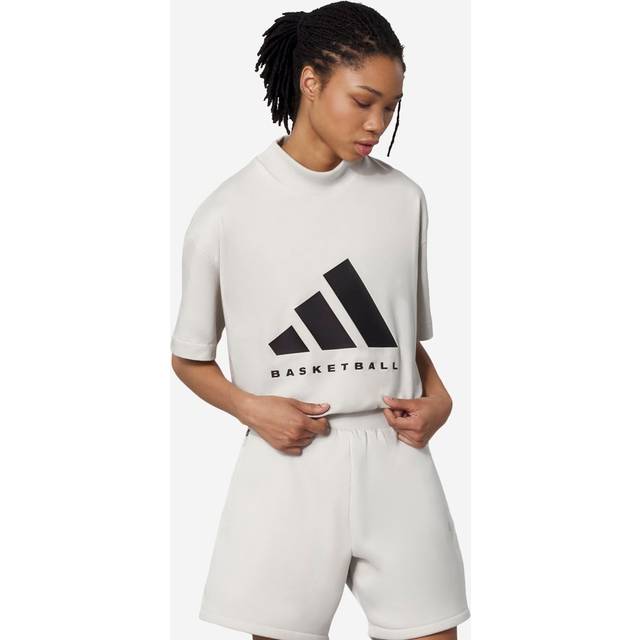 adidas Basketball Logo Tee 'White' IR8491 - Talc - XL