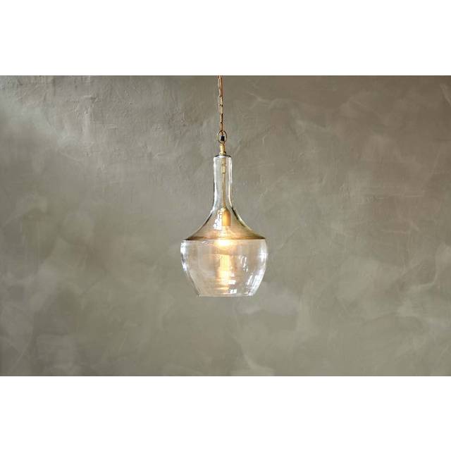 nkuku Agatarla Glass Pendant Ceiling Light, Clear