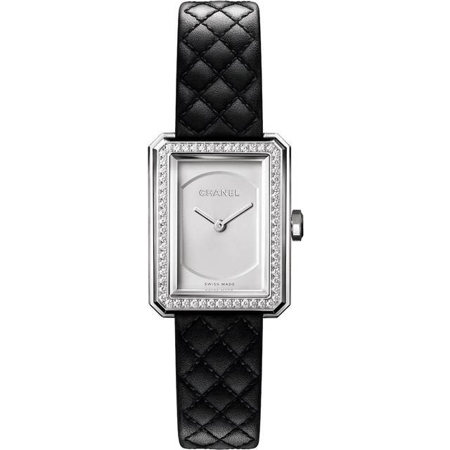 CHANEL Small Steel and Diamond Boy·Friend Watch - Black - 21.5mm