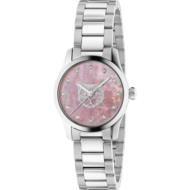 Gucci YA1265025 G-Timeless Pink Mother of Pearl Dial Ladies Watch