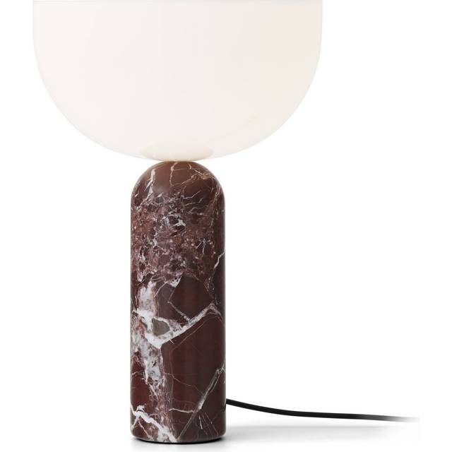 New Works - Kizu Table Lamp - Bordslampa - Large - Rosso Levanto Marble - H45 x Ø30 cm