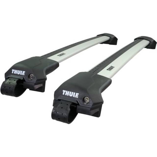 Thule Roof Bars for Kia EV9 2024 - 2025 (Open Roof Rails) | WingBar Edge Silver Aluminium Car Roof Rack