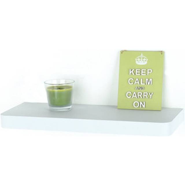 Arran Floating Shelf Kit, Foiled Finish - White (3.8 cm H x 80 cm W x 19.5 cm D)