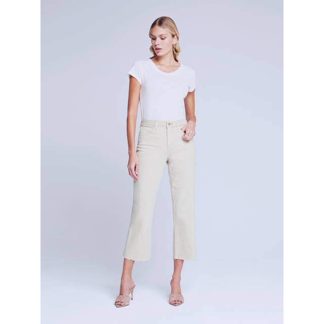 L’Agence Wanda High-Rise Crio Oat/Mothergoose Con Wide Leg Jean