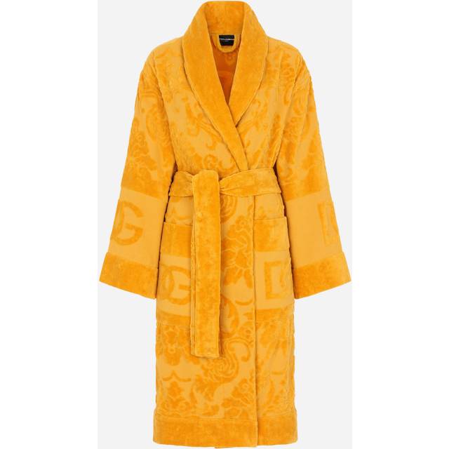 Dolce & Gabbana Casa Terry Cotton Dg Logo Robe - XS