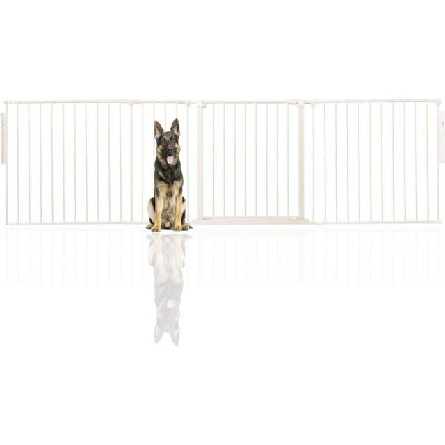 (White, Upto 262cm (70cm Tall)) Bettacare Multi Panel Metal Pet Barrier