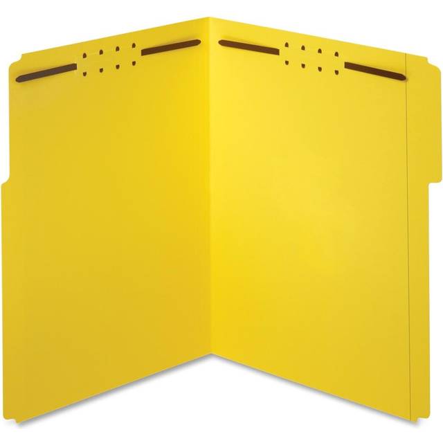 Pendaflex Fastener Folders  1/3 Cut  Reinforced Tab  2 Fasteners  Letter Size  Yellow  50 Folders Per Box (22940)