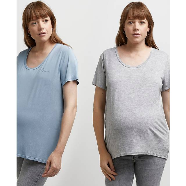 River island womens nursing maternity t-shirt multipack blue short sleeve top