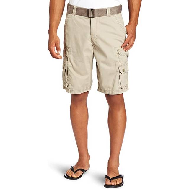 Lee Men's Big-Tall Dungarees Belted Wyoming Cargo Short, Khaki, 46