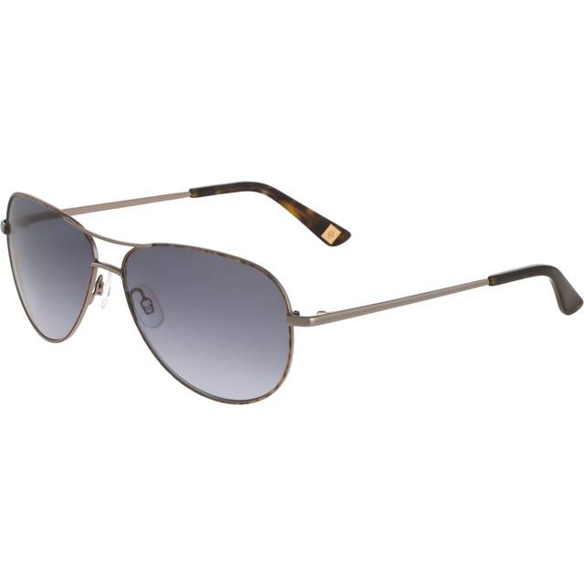 Anne Klein Women's Petite Aviator Sunglasses in Gunmetal