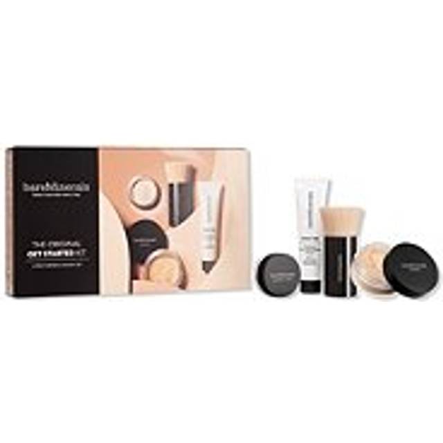 bareMinerals Original Get Started Kit  4 Piece Mini Mineral Makeup Includes Original Loose Foundation  Face Primer  Setting Powder  Brush  Travel Size