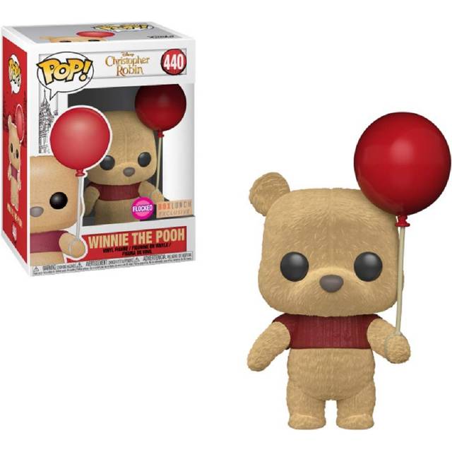Funko POP! Disney: Christopher Robin - Winnie The Pooh [With Red Balloon - Flocked] # 440 - BoxLunch Exclusive
