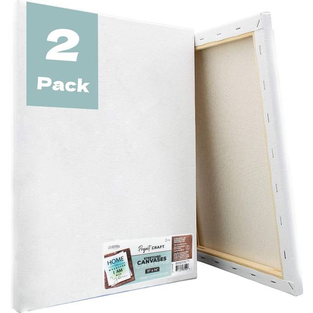 ArtSkills Stretched Canvases for Painting  11x14 Canvas Painting Supplies for Artists  Blank Canvas Pack  2-Pack