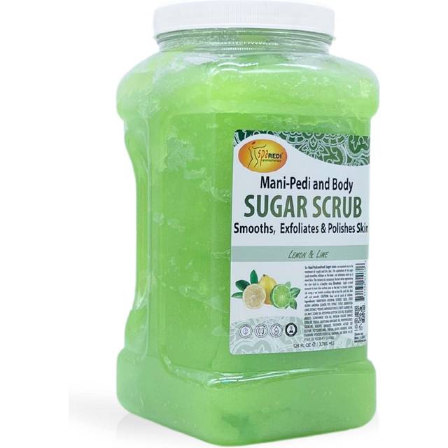 SPA REDI - Sugar Body Scrub  Lemon and Lime  128 Oz  Exfoliating  Moisturizing  Hydrating and Nourishing  Glow  Polish  Smooth and Fresh Skin - Body E