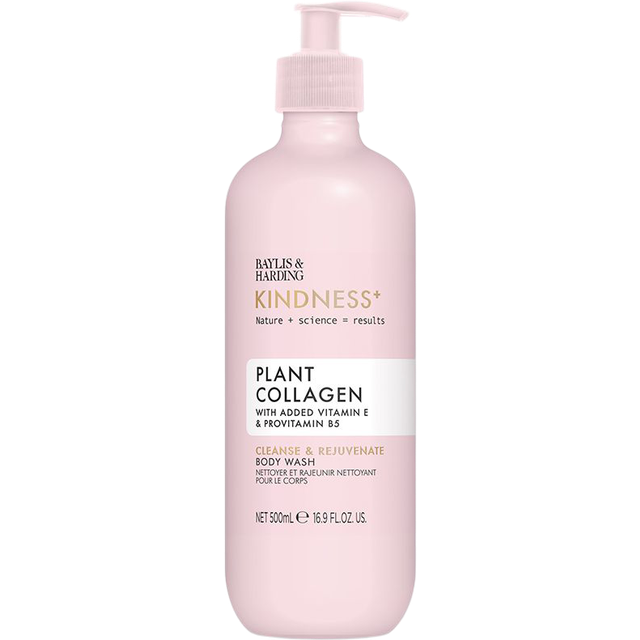 Baylis & Harding Kindness+ Plant Collagen Återvitaliserande dusch-gel doft Coconut Milk & Rose Water 500 ml