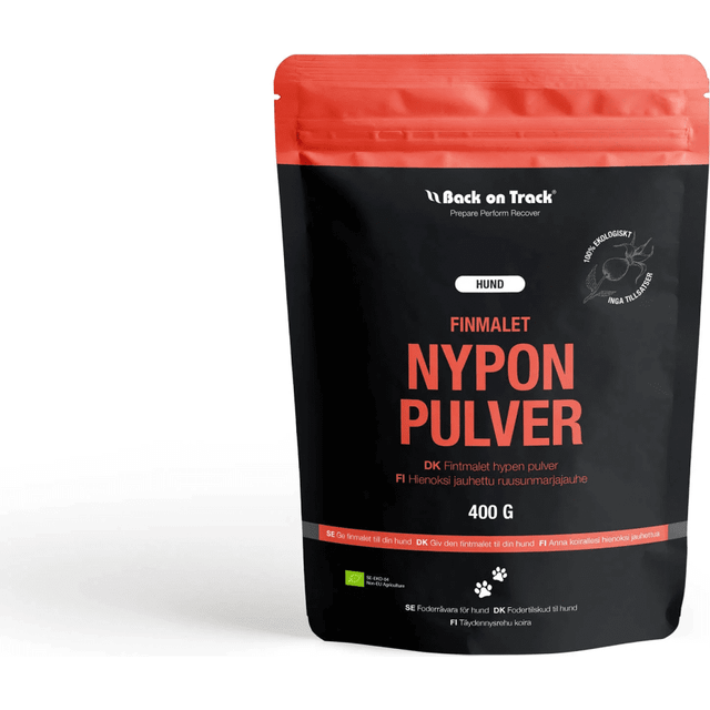 Back on Track Nyponpulver till hund 400 gr - Finmalt ekologiskt