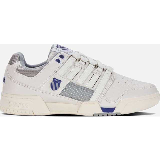(9 UK, White/Grey) K-Swiss Mens GSTAAD Gold Leather Chunky Trainers Sneakers Shoes - White/Grey