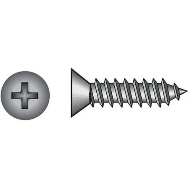The Hillman Group 823478 Stainless Steel Flat Head Phillips Sheet Metal Screw  #8 x 3-Inch  50-Pack