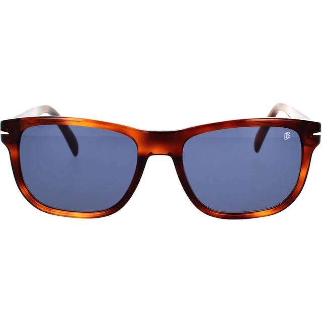 David Beckham Rectangle Mens Tortoise Blue DB1045/S - Brown - One Size