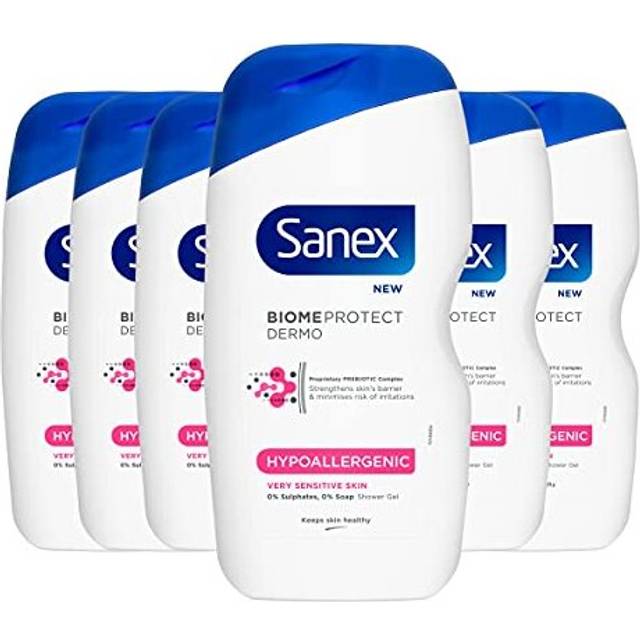 Sanex BiomeProtect Hypoallergenic Shower Gel 6x 450ml (6 pack)