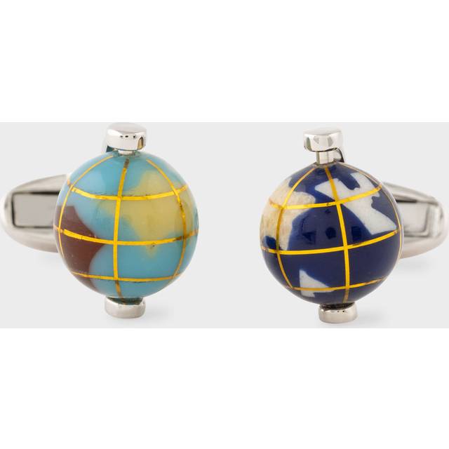 Paul Smith Mens Blue Globe-shaped Copper and Zinc Cufflinks 17x17x17mm