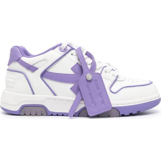 (WMNS) Off-White Out Of Office Low-Top Leather Sneaker 'Purple White' OWIA259S23LEA0070137 - Purple/White - 8