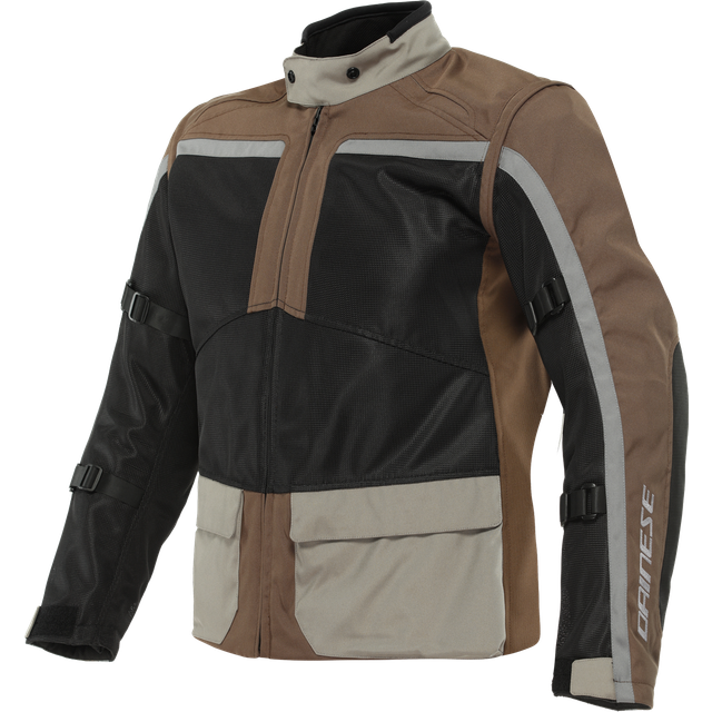 Dainese Outlaw Tex MC-Jacka Svart-Walnut-Charcoal L 54