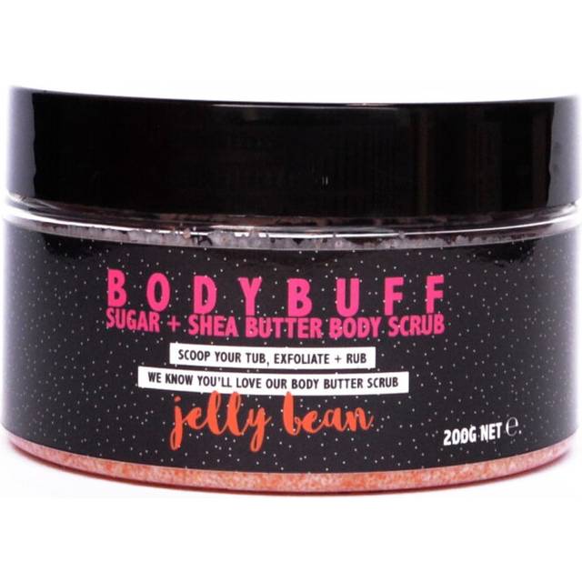 Emily victoria butter & oils body buff scrub sweet scent 200g tub - jelly bean
