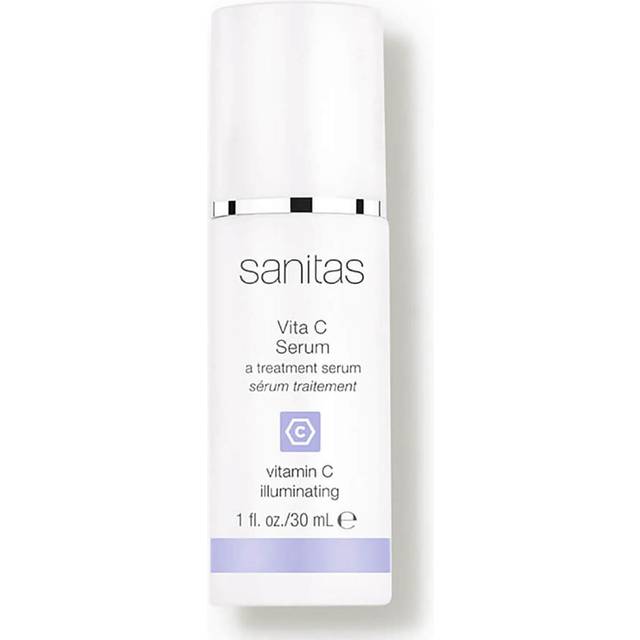 Sanitas Skincare Vita C Serum  Nutrient Rich  Antioxidant Serum  30% Vitamin C  Vegan Squalane  1 Ounce