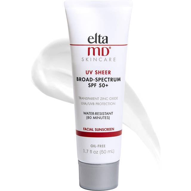 EltaMD UV Sheer Face Sunscreen  SPF 50+ No White Cast Sunscreen for Face and Body  Zinc Oxide Sunscreen Formula  1.7 oz Tube