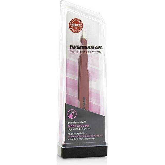 Tweezerman Studio Collection Stainless Steel Slant Vinklad pincett Signature Red 1 st.